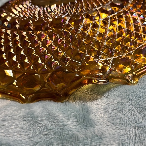 Vintage Indiana Marigold Carnival Diamond Point, absolutely gorgeous, just glows - Picture 3 of 4